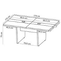 Mesa De Reunião Para Escritório Com 02 Tomadas 179cm Unik A02 Freijó Branco - Lyam Decor - 5