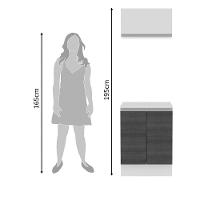 Kit 60cm Smart MDF 2 Portas 1 Suspensa Rustic Crema Madesa - 12