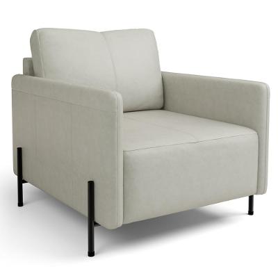 Poltrona Decorativa Domani L06 Para Sala Veludo Cinza Lyam Decor