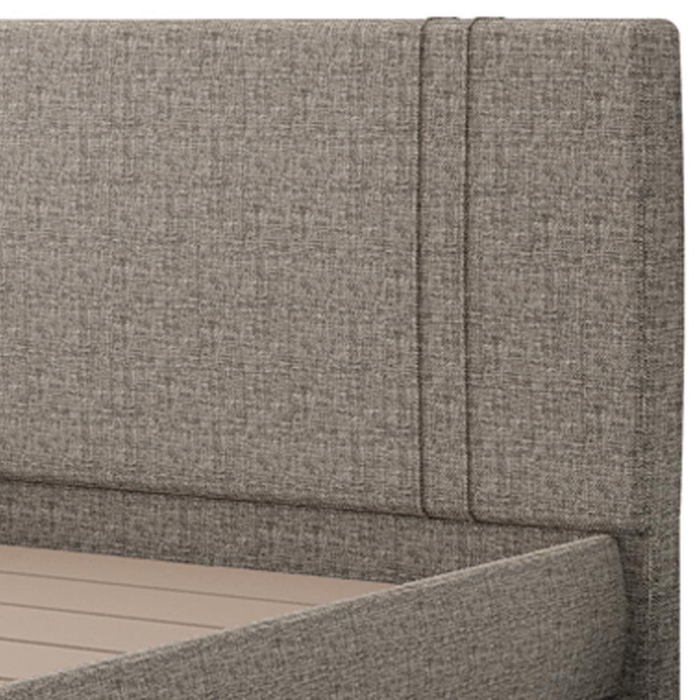 Cama Queen Flutuante Com Cabeceira 160cm Astra S04 Linho Marrom - Lyam Decor - 6