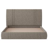 Cama King Flutuante Com Cabeceira 195cm Astra S04 Linho Marrom - Lyam Decor - 6