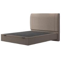Cama Casal Baú Flutuante Com Cabeceira 140cm Spazio S04 Linho Bege - Lyam Decor - 6