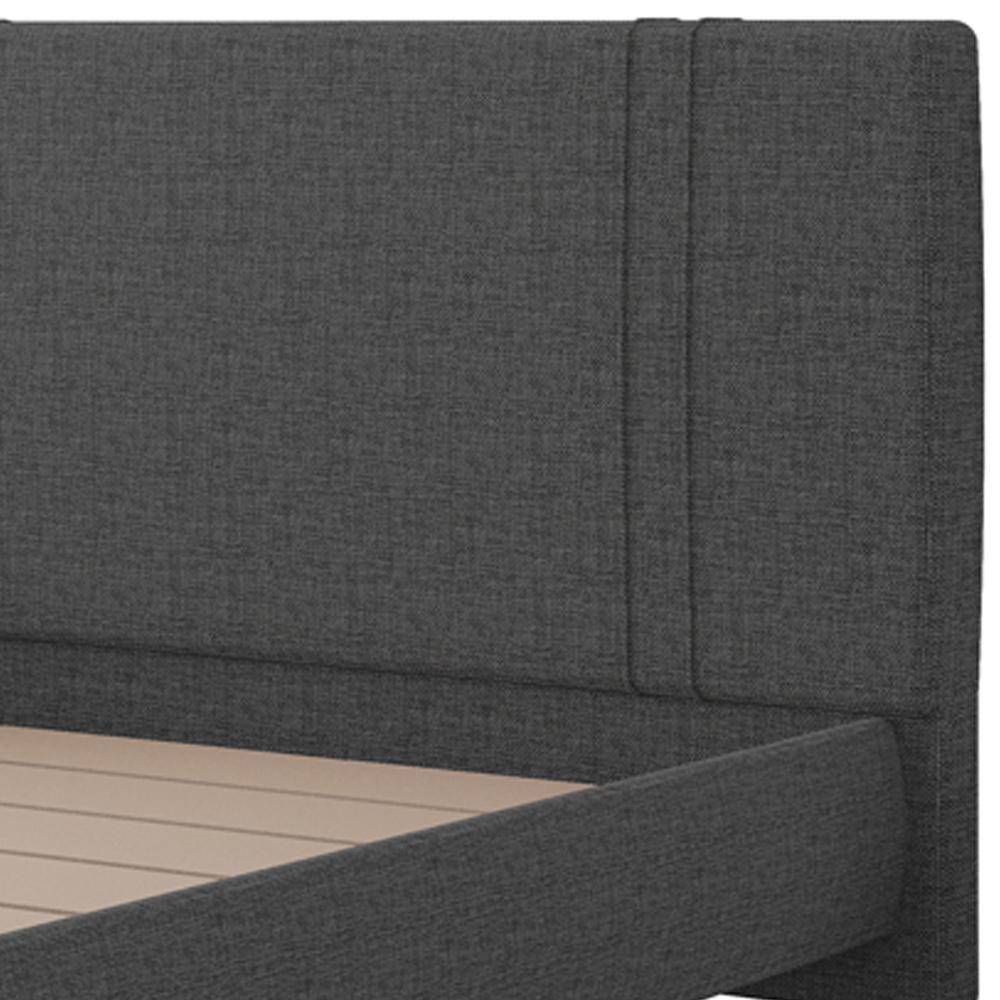 Cama King Flutuante Com Cabeceira 195cm Astra S04 Linho Preto - Lyam Decor - 3