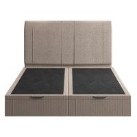 Cama Queen Baú Flutuante Com Cabeceira 160cm Spazio S04 Linho Bege - Lyam Decor - 3
