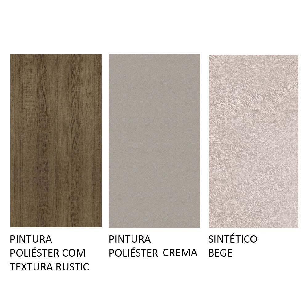 Kit 6 Cadeiras 4280 Madesa Rustic/Crema/Sintético Bege - 3