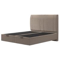 Cama King Baú Flutuante Com Cabeceira 195cm Spazio S04 Linho Bege - Lyam Decor - 8