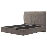 Cama King Baú Flutuante Com Cabeceira 195cm Spazio S04 Linho Marrom - Lyam Decor - 8