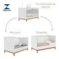 Quarto De Bebê Helen Berço 3 Em 1 Cômoda Com Porta Branco Carolina Baby - 3