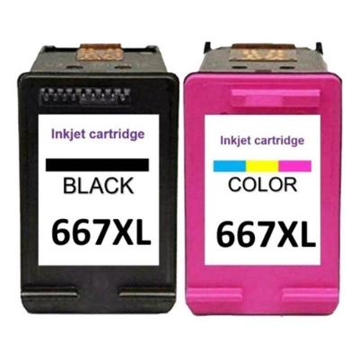 Kit Cartucho 667xl Preto (3ym81ab) + Colorido 6400 1200