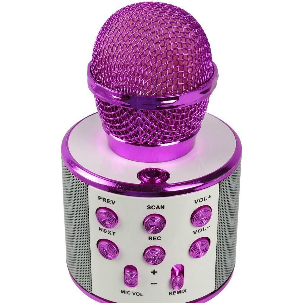 Microfone Karaokê Infantil Ws858 Pink Sem Fio Com Bluetooth - 2