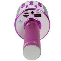 Microfone Karaokê Infantil Ws858 Pink Sem Fio Com Bluetooth