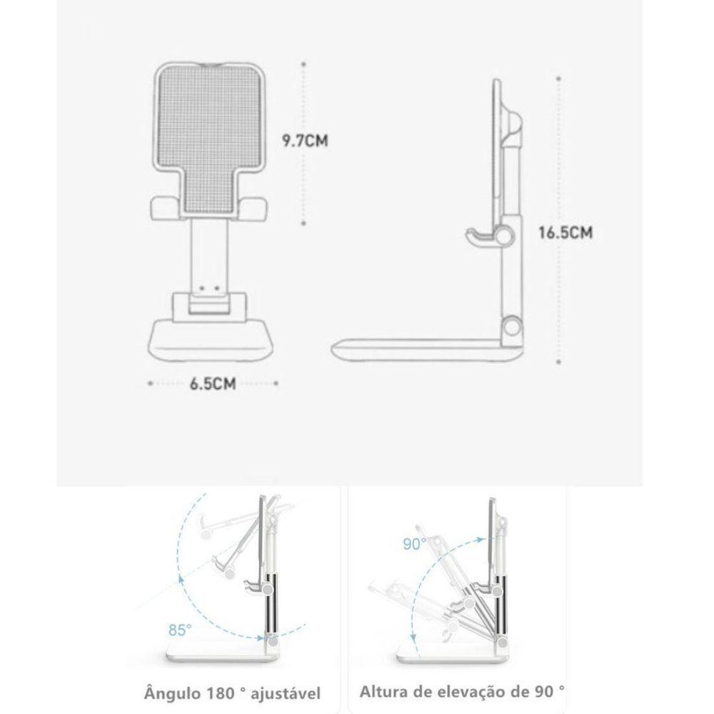 Suporte Para Celular Tablet De Mesa Dobrável Ajustável Je24 - 8