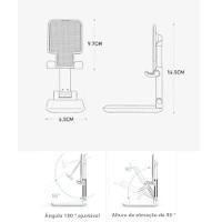 Suporte Para Celular Tablet De Mesa Dobrável Ajustável Je24 - 8