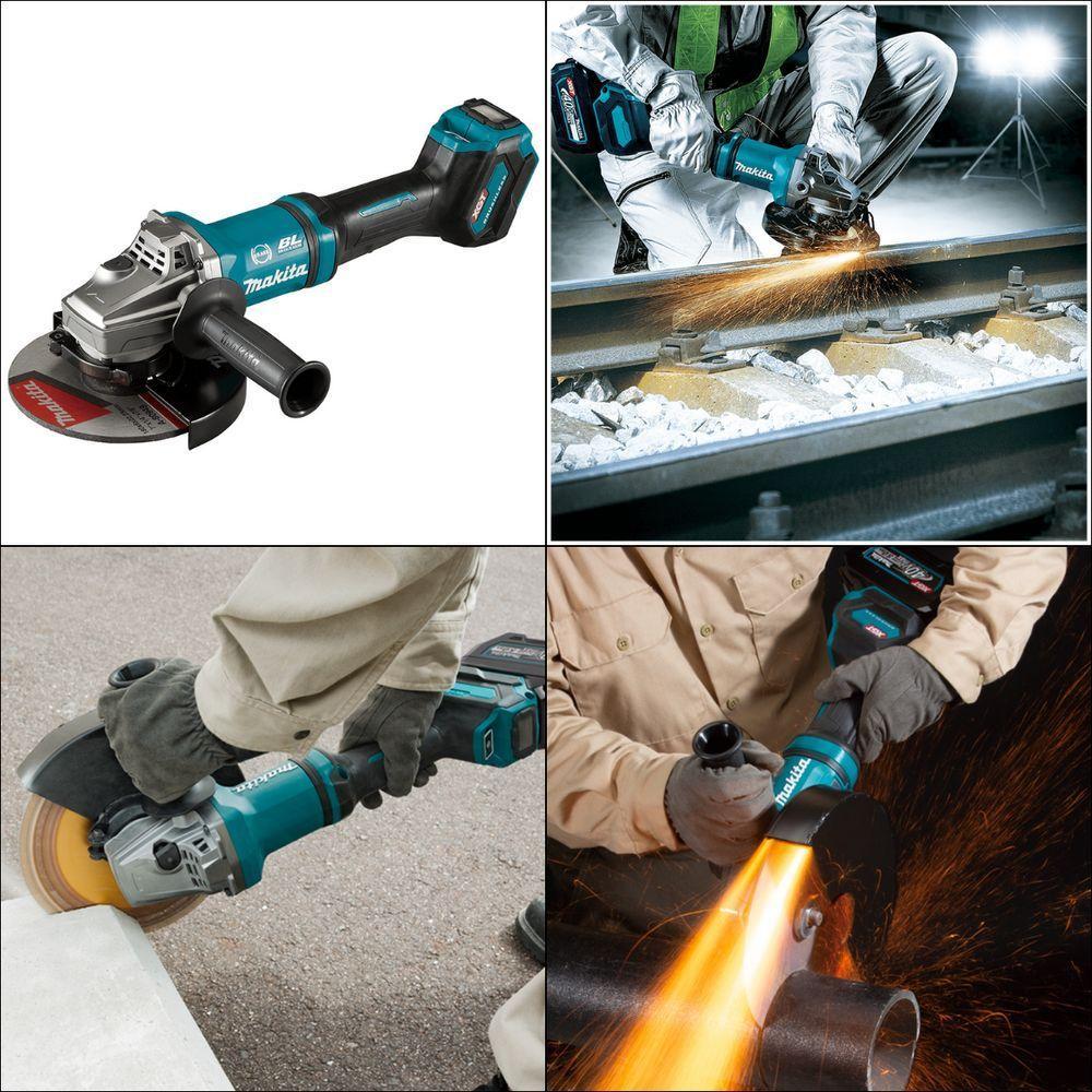 Esmerilhadeira Angular 230mm Sem Fio 40v Resistência Água Motor Bl Com Sistema Aws Ga038gz Makita - 4