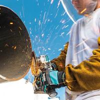 Esmerilhadeira Angular 125mm Sem Fio 40v Resistência Água Motor Bl Com Sistema Aws Ga047gz04 Makita