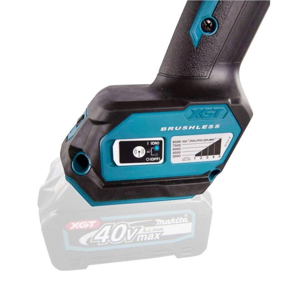 Esmerilhadeira Angular 125mm Sem Fio 40v Resistência Água Motor Bl Com Sistema Aws Ga029gz Makita - 6