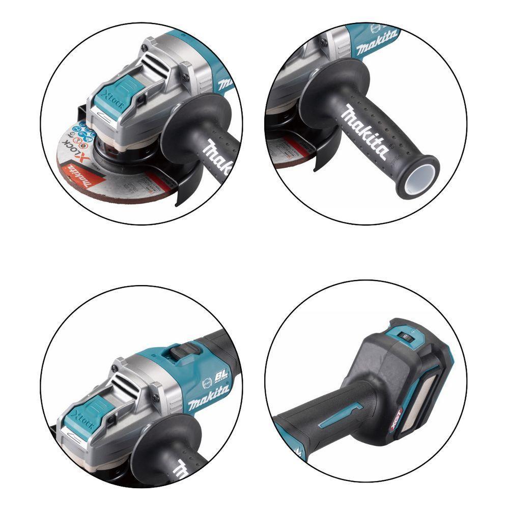 Esmerilhadeira Angular 125mm Sem Fio 40v Resistência Água Motor Bl Com Sistema Aws Ga041gz04 Makita - 8