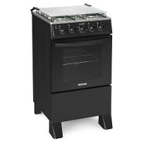 Fogão 4 Bocas Star New Itatiaia Preto Bivolt