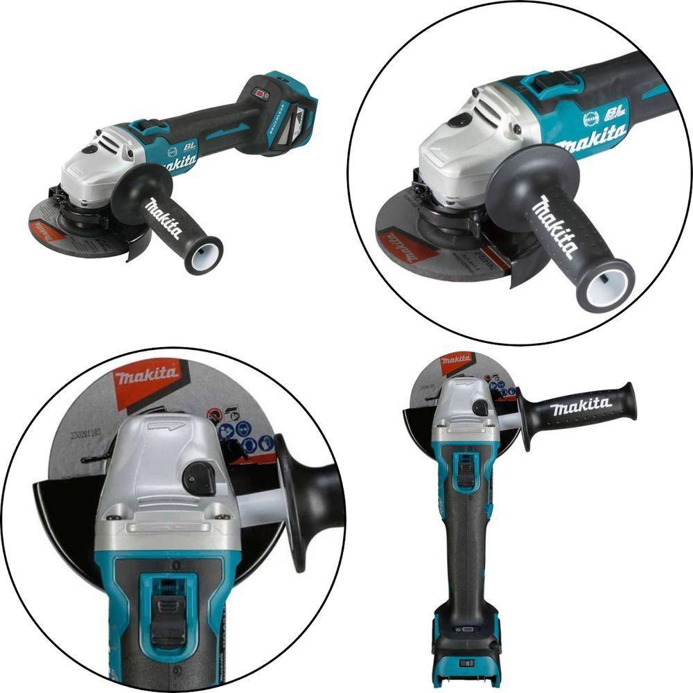 Esmerilhadeira Angular 125mm Sem Fio 18v 8500rpm Com Protetor Do Disco Punho Lateral Dga513z Makita - 8