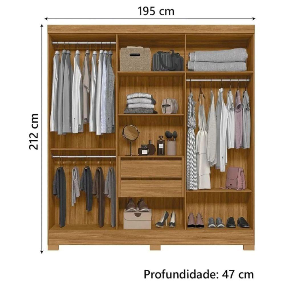 Conjunto Guarpa Roupa E Cômoda Moval Florença Freijo/off White - 2