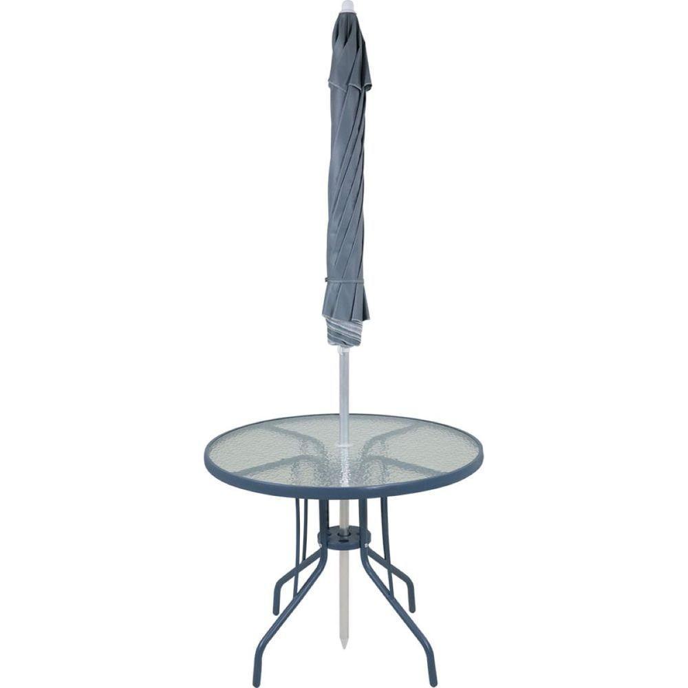 Conjunto Noronha Cinza Com Mesa 4 Cadeiras E Guarda Sol Bel - 7