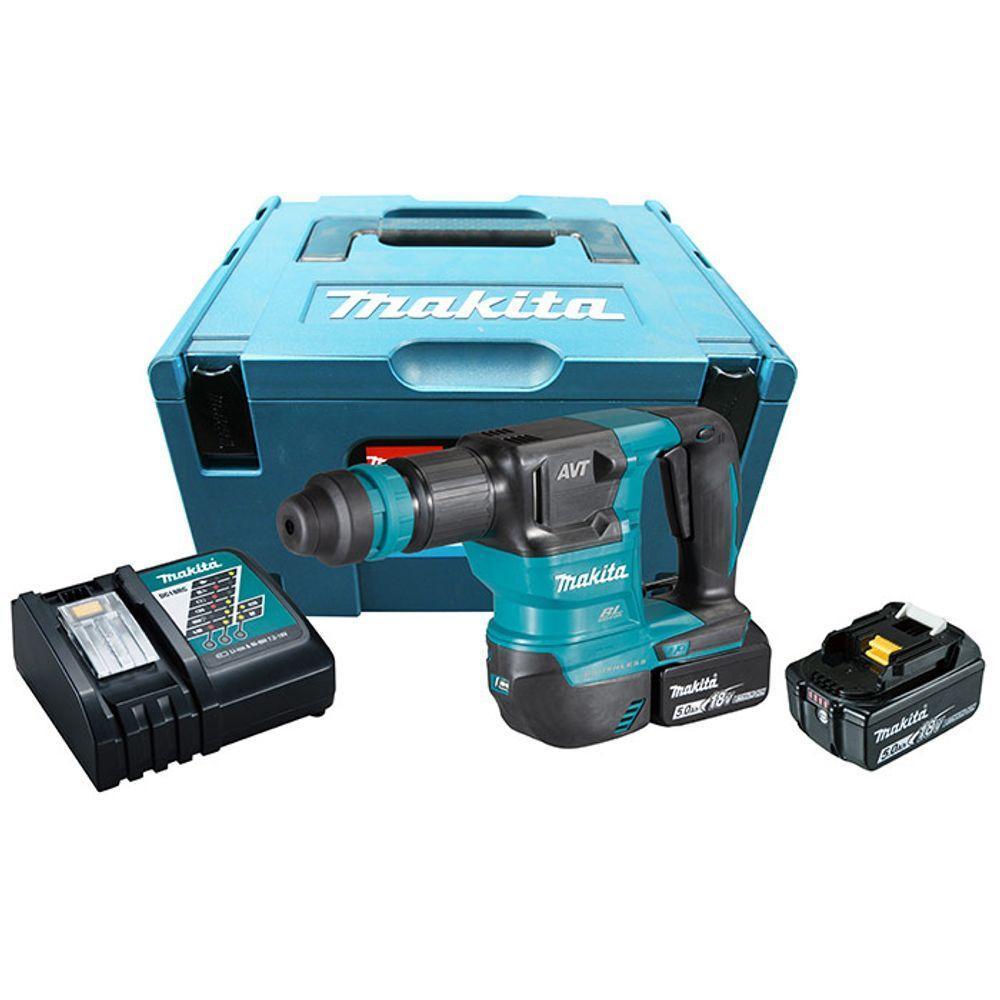 Martelete Rompedor Sds Plus Sem Fio 18v Portátil Com 2 Baterias Carregador Maleta Dhk180rtj Makita - 2
