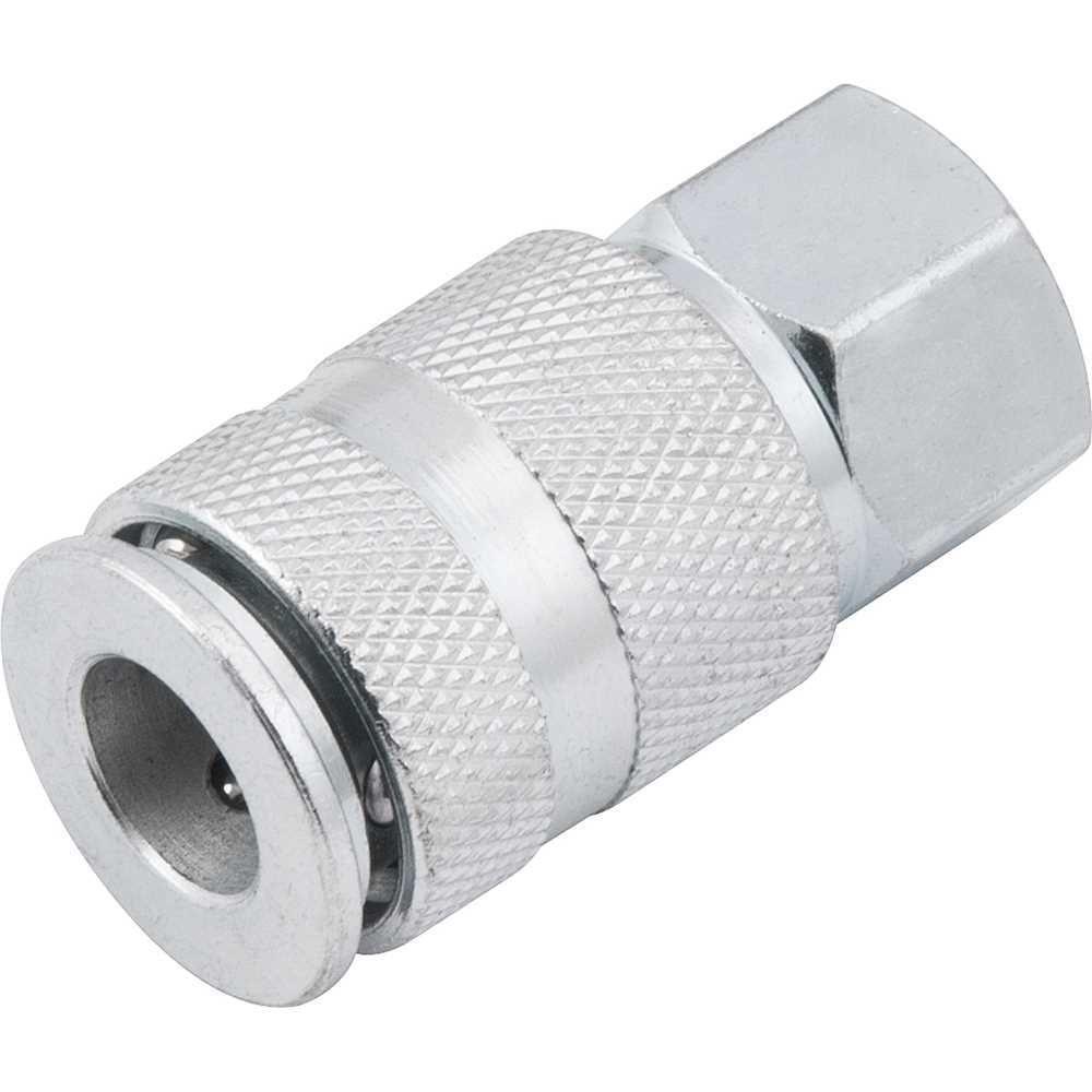 Engate Rápido Fêmea 1-4 Aço Carbono Zincado Esfera Vonder - 1