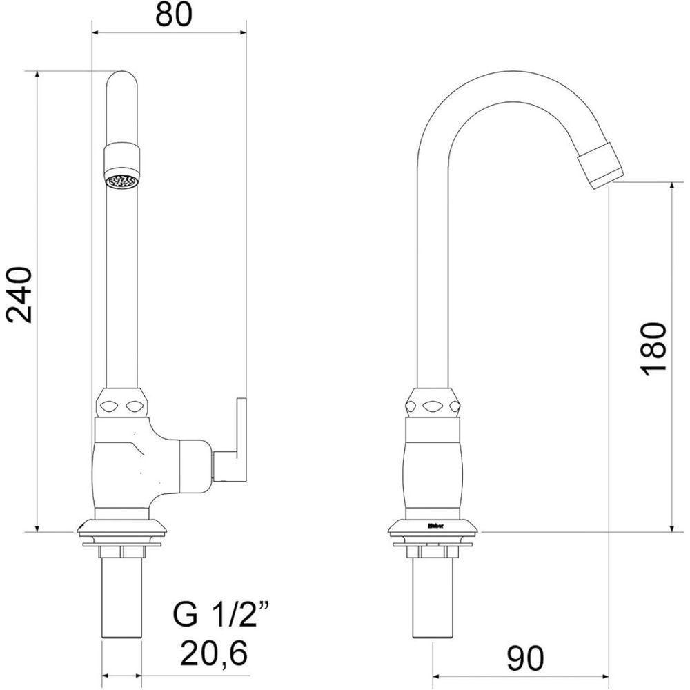 Torneira Para Banheiro Balcão Uni Meber - 4