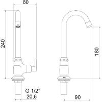 Torneira Para Banheiro Balcão Uni Meber - 4