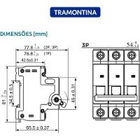 Tramontina Disjuntor Tdj3 3p 32a 3ka Curva C - 3
