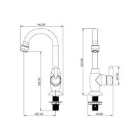 Torneira Plástica Lorenzetti Bric 1195 F31 De Bancada Cromada - 2