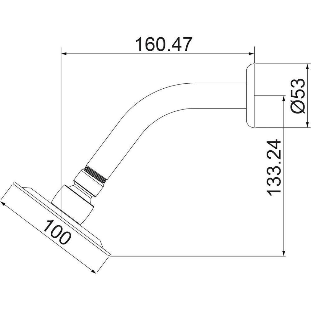 Ducha Lorenslim Quadrada 10cm 7023 C16, Lorenzetti, 7048507, Cromado - 2