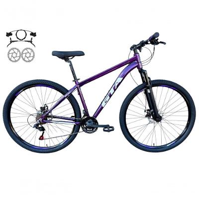Bicicleta Aro 29 Gta Start Aluminio Mtb 21v Freio A Disco Hidraulico Garfo Suspensão - Roxo Tam.15