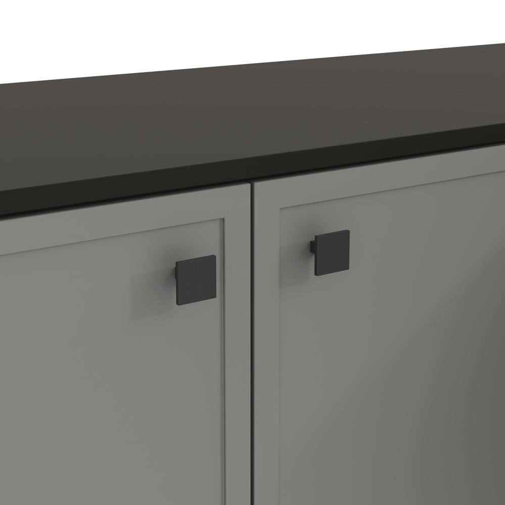 Aparador Kappesberg 4 Portas Shaker Preto Fosco/cinza Sagrado 156cm - 8