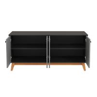 Aparador Kappesberg 4 Portas Shaker Preto Fosco/cinza Sagrado 156cm - 6