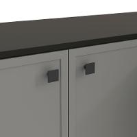Aparador Kappesberg 4 Portas Shaker Preto Fosco/cinza Sagrado 156cm - 8