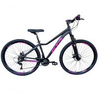 Bicicleta Aro 29 Gta Start Feminina Alumínio 27v K7 Freio A Disco Mecânico Garfo Com Suspensão- Preto/rosa - 1