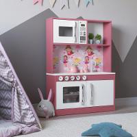 Cozinha Infantil Helena C/ Fogão Forno E Armários Branco/rosa - 1