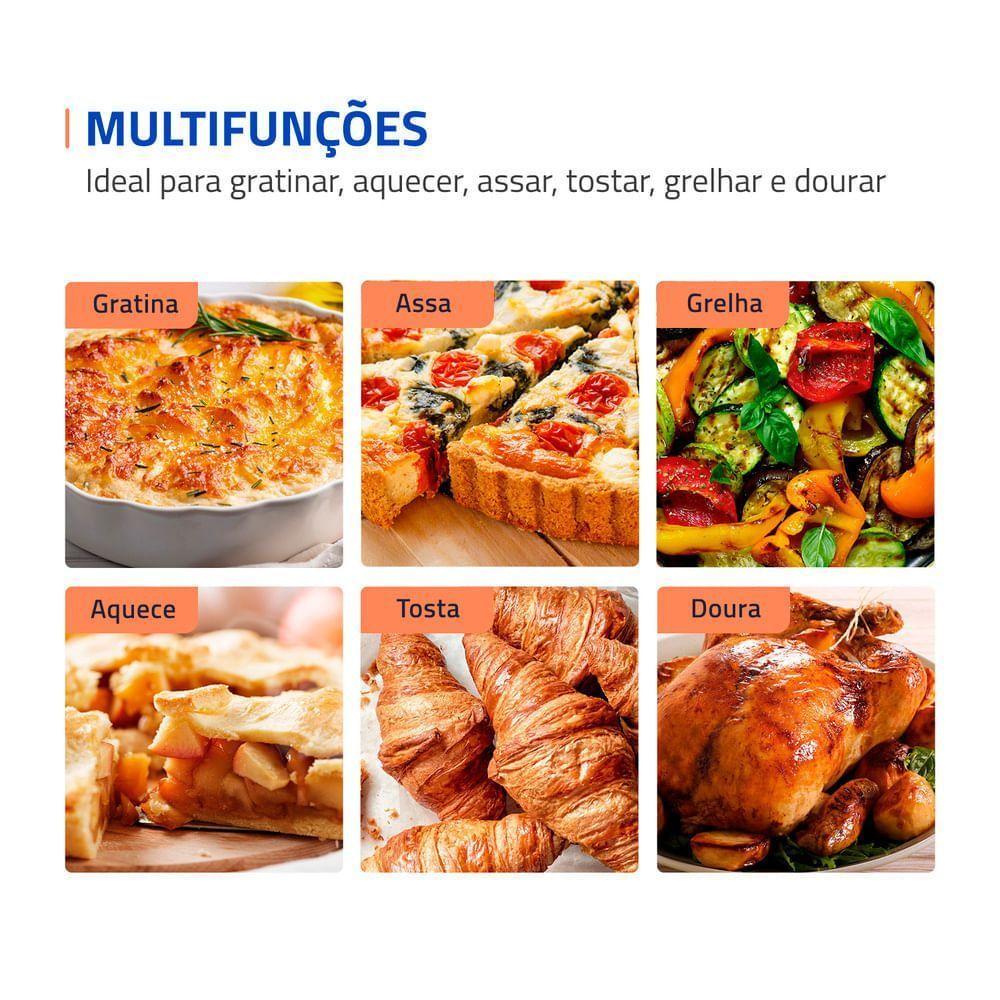 Forno Elétrico 42L Family II Mondial Preto/inox 1600W FRN-42-W 220V - 3