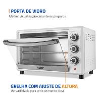 Forno Elétrico 42L Family II Mondial Preto/inox 1600W FRN-42-W 220V - 6