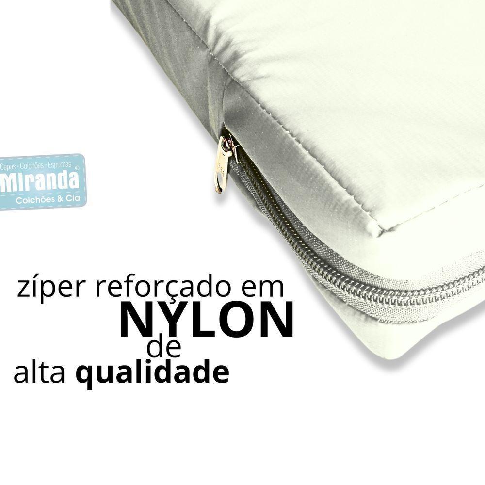 Capa Colchão Solteiro Impermeável Hospitalar Com Zíper - Branca 78x188x14cm - 7