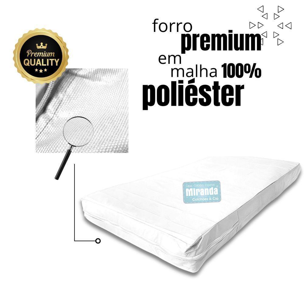 Capa Colchão Solteiro Impermeável Hospitalar Com Zíper - Branca 78x188x14cm - 8