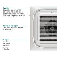 Ar Condicionado Split Philco Cassete Eco Inverter 36.000 Btu/h Frio Monofásico PAC36000ICFM16 220V - 8