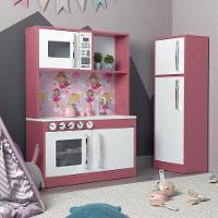 Cozinha Infantil Completa C/ Microondas Forno Fogão E Refrigerador Helena Branco E Rosa - 2