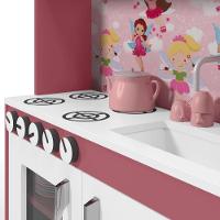 Cozinha Infantil Completa C/ Microondas Forno Fogão E Refrigerador Helena Branco E Rosa - 5