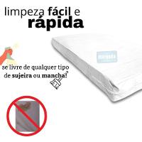 Capa Impermeável Para Colchão Casal Feita Em Napa Hospitalar 138x188x14cm - Branca - 7