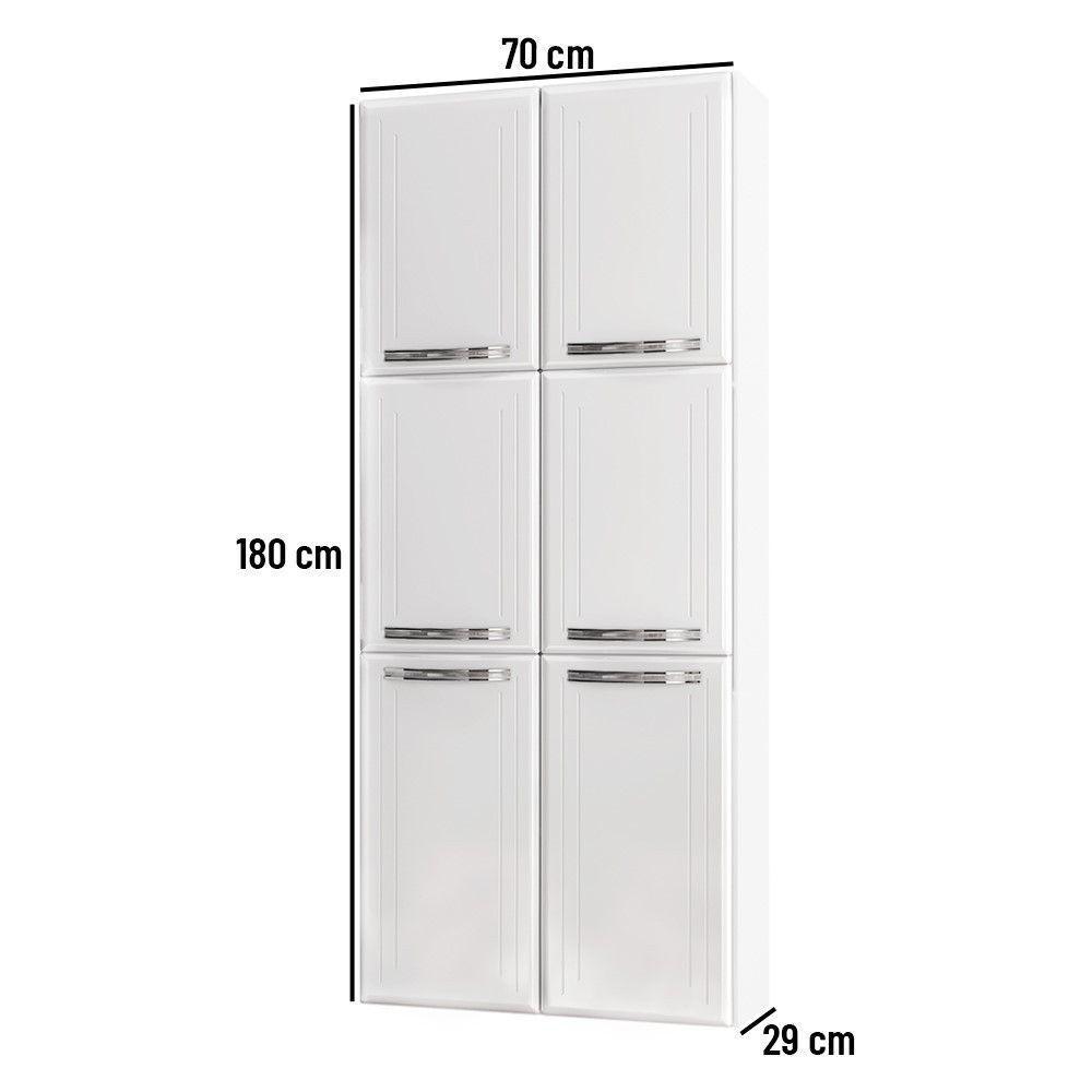 Paneleiro Duplo Esmeralda Com 6 Portas 820460-01 Telasul Branco - 3