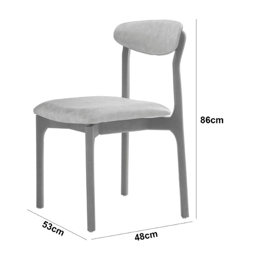 Conjunto Com 2 Cadeiras Noronha Moderna Mobília Star Caramelo Imbuia - 3
