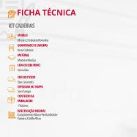 Conjunto Com 2 Cadeiras Noronha Moderna Mobília Star Caramelo Imbuia