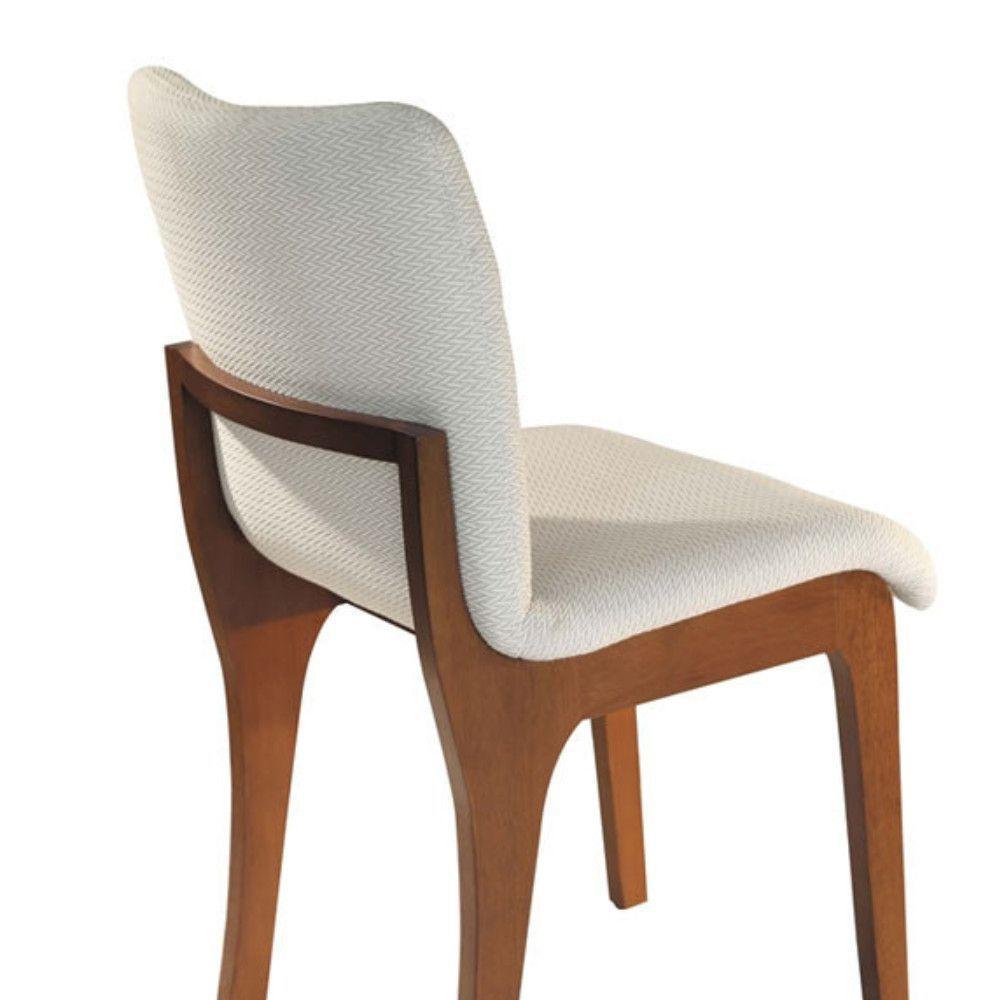 Conjunto Com 2 Cadeiras Para Mesa De Jantar Bella Mobillare Imbuia/linho Coleção - 6